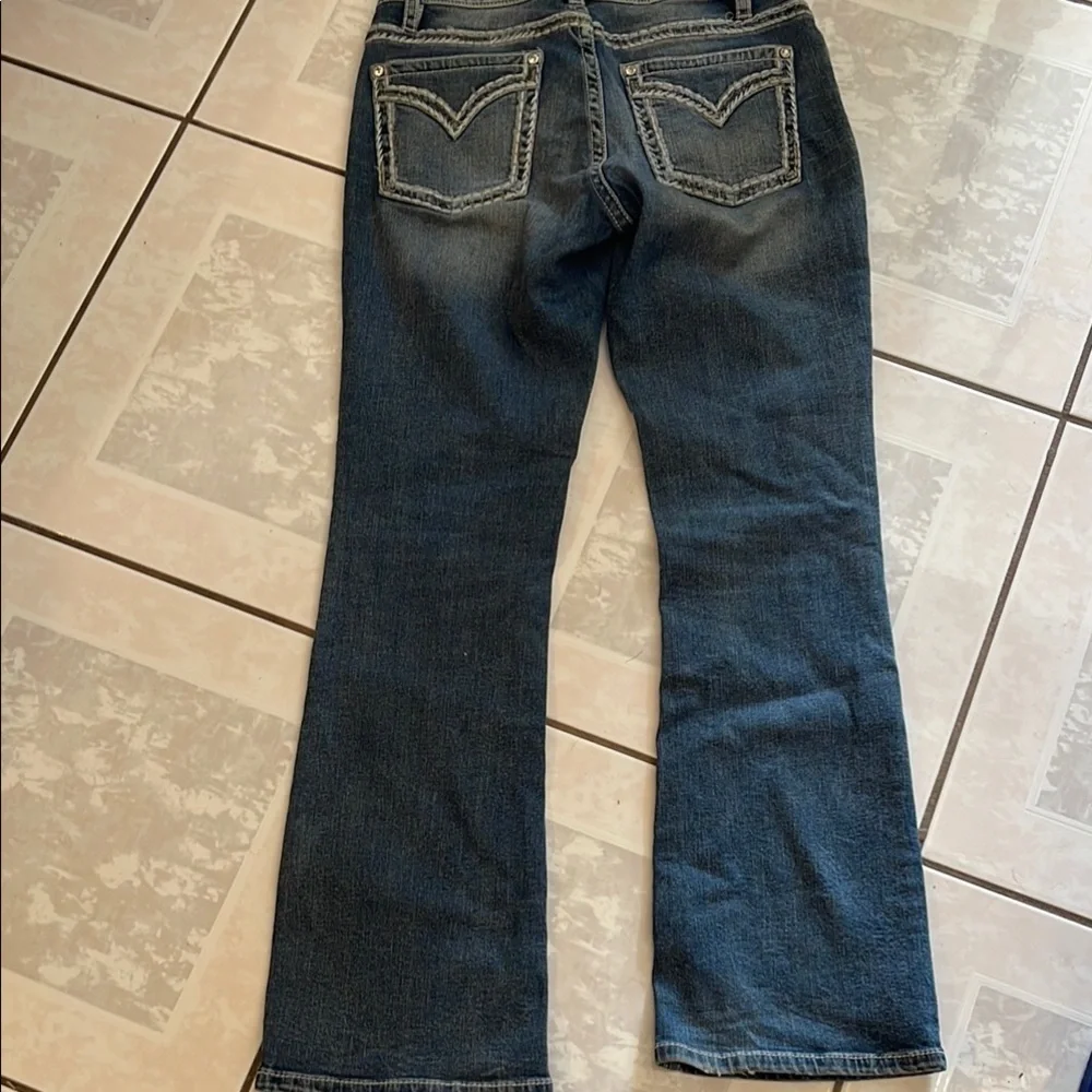 Women Shyanne Blue Boot Cut Jeans with Classic Stitching